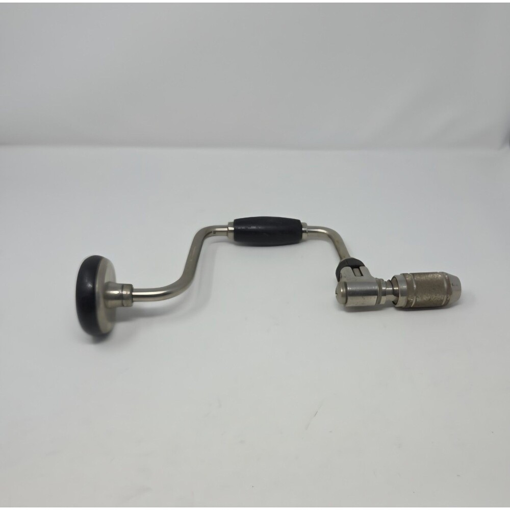 Vintage Bell System-B Right Angle Hand Brace Drill USA Nickel‎ Bakelite Lineman